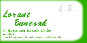 lorant buncsak business card